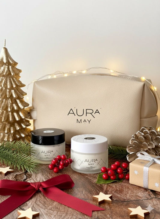 Pack Navidad Duo Cremas 20% OFF + Cosmetiquero Aura May