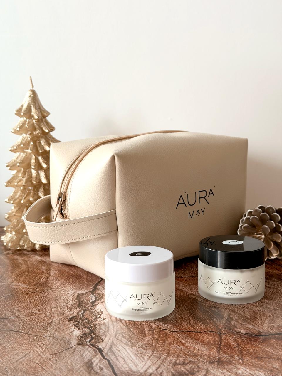Pack Navidad Duo Cremas 20% OFF + Cosmetiquero Aura May