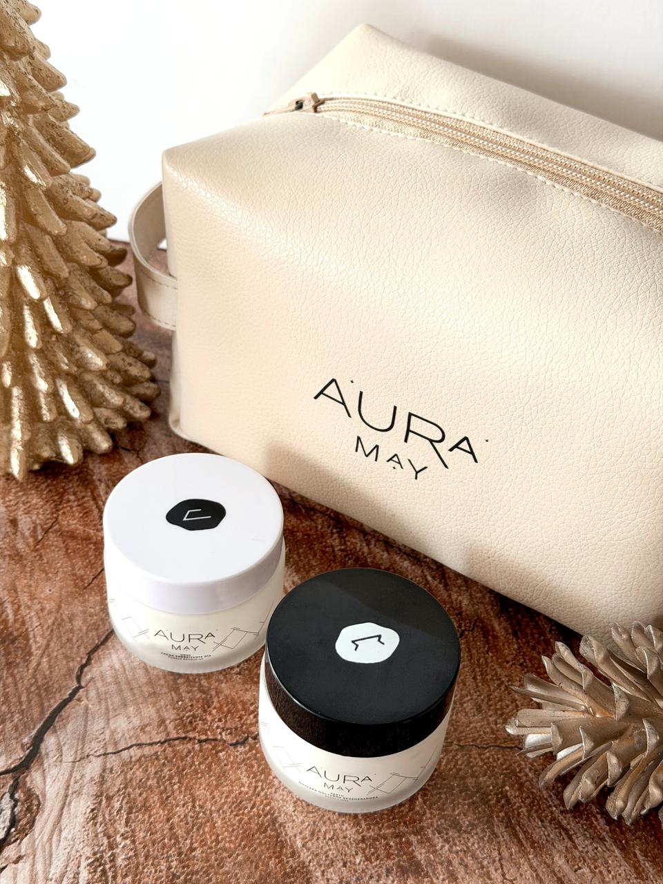 Pack Navidad Duo Cremas 20% OFF + Cosmetiquero Aura May