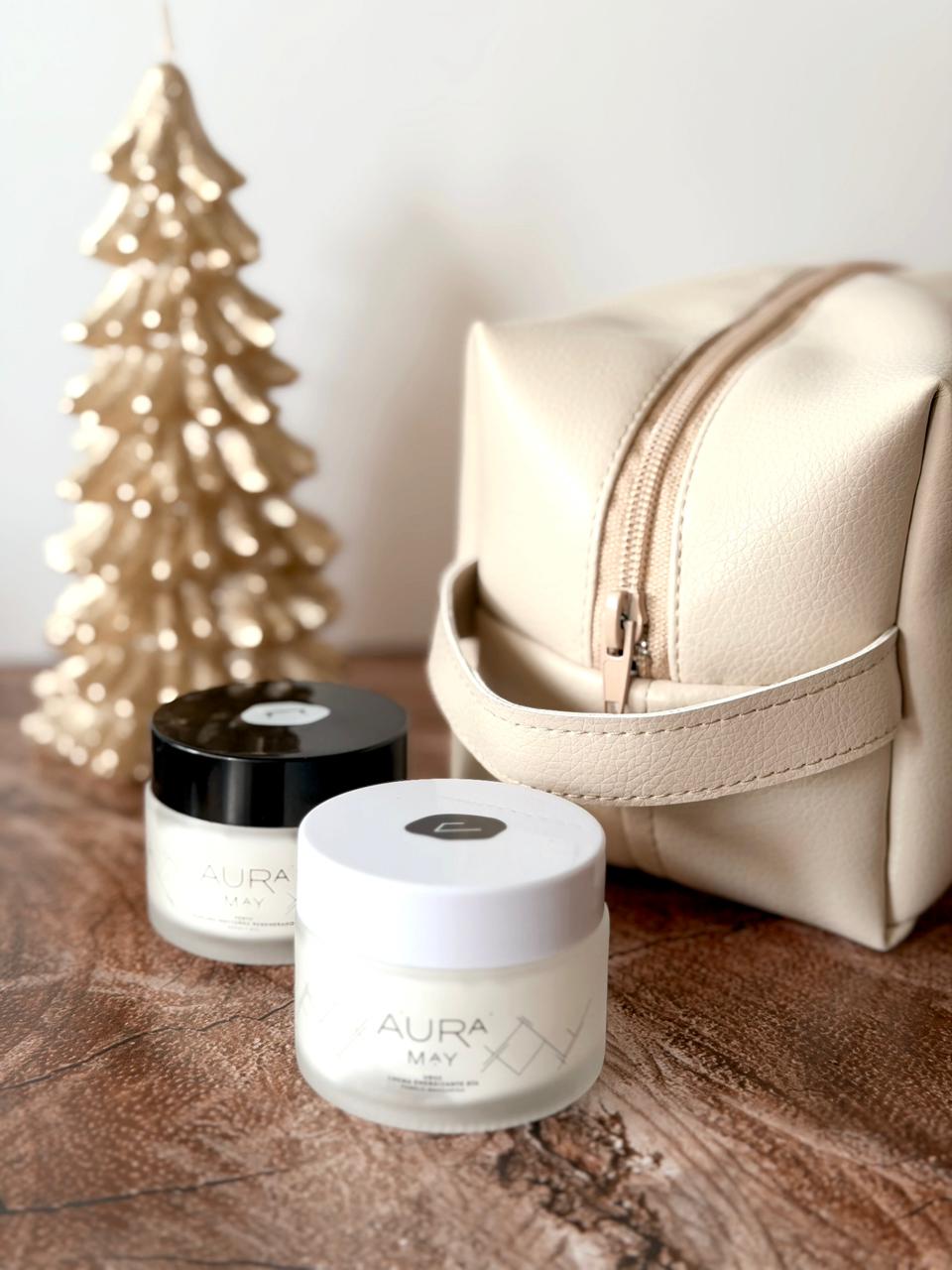 Pack Navidad Duo Cremas 20% OFF + Cosmetiquero Aura May